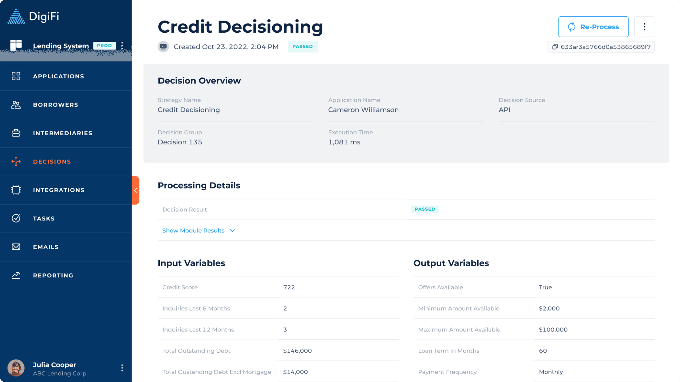Automated Decisions Screenshot