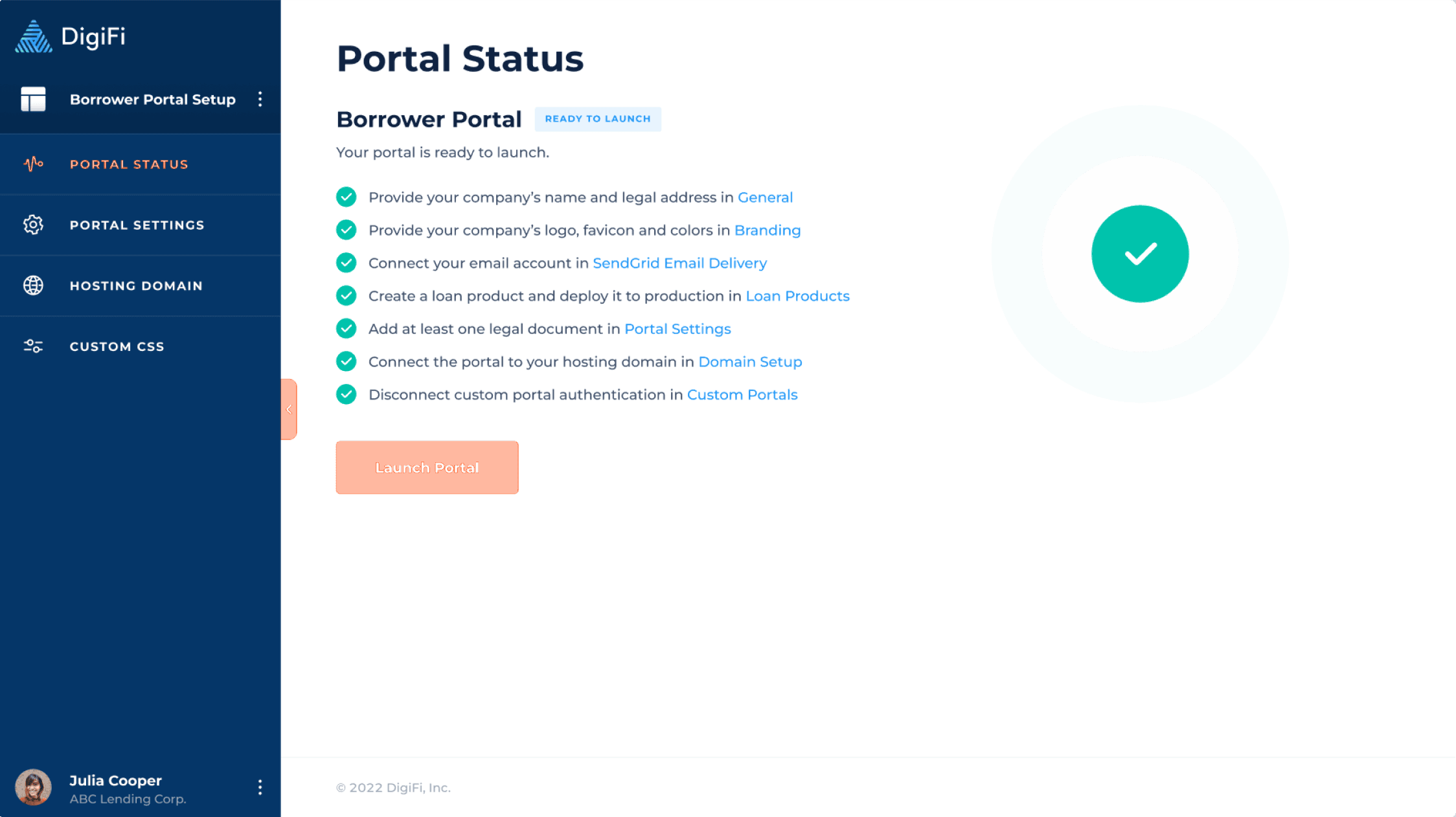 Borrower Portal Screenshot
